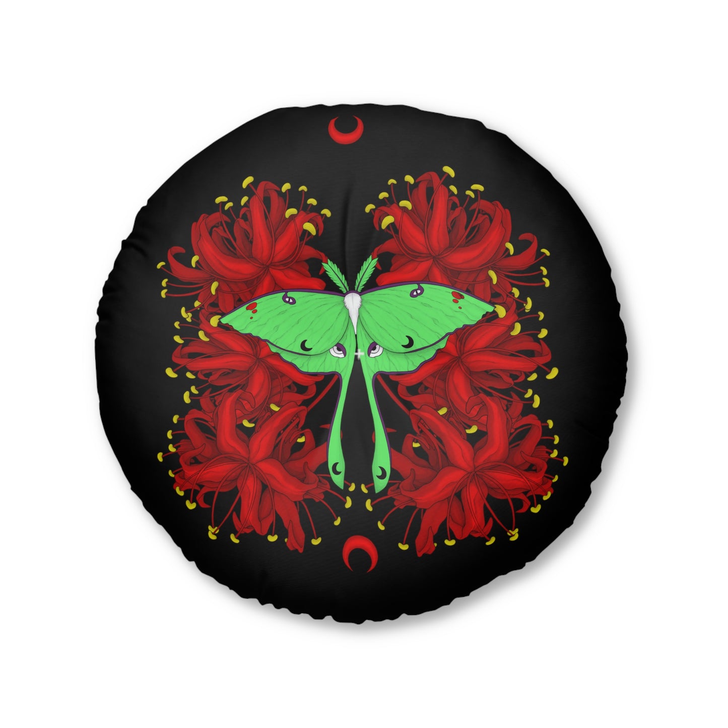 Lunar Moth Tufted Pillow