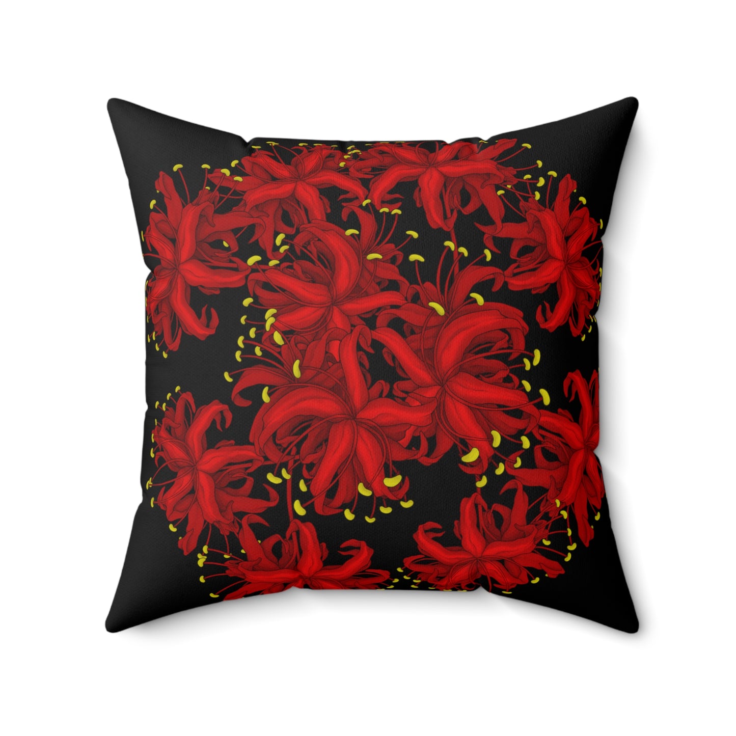 Spider Lily Square Pillow