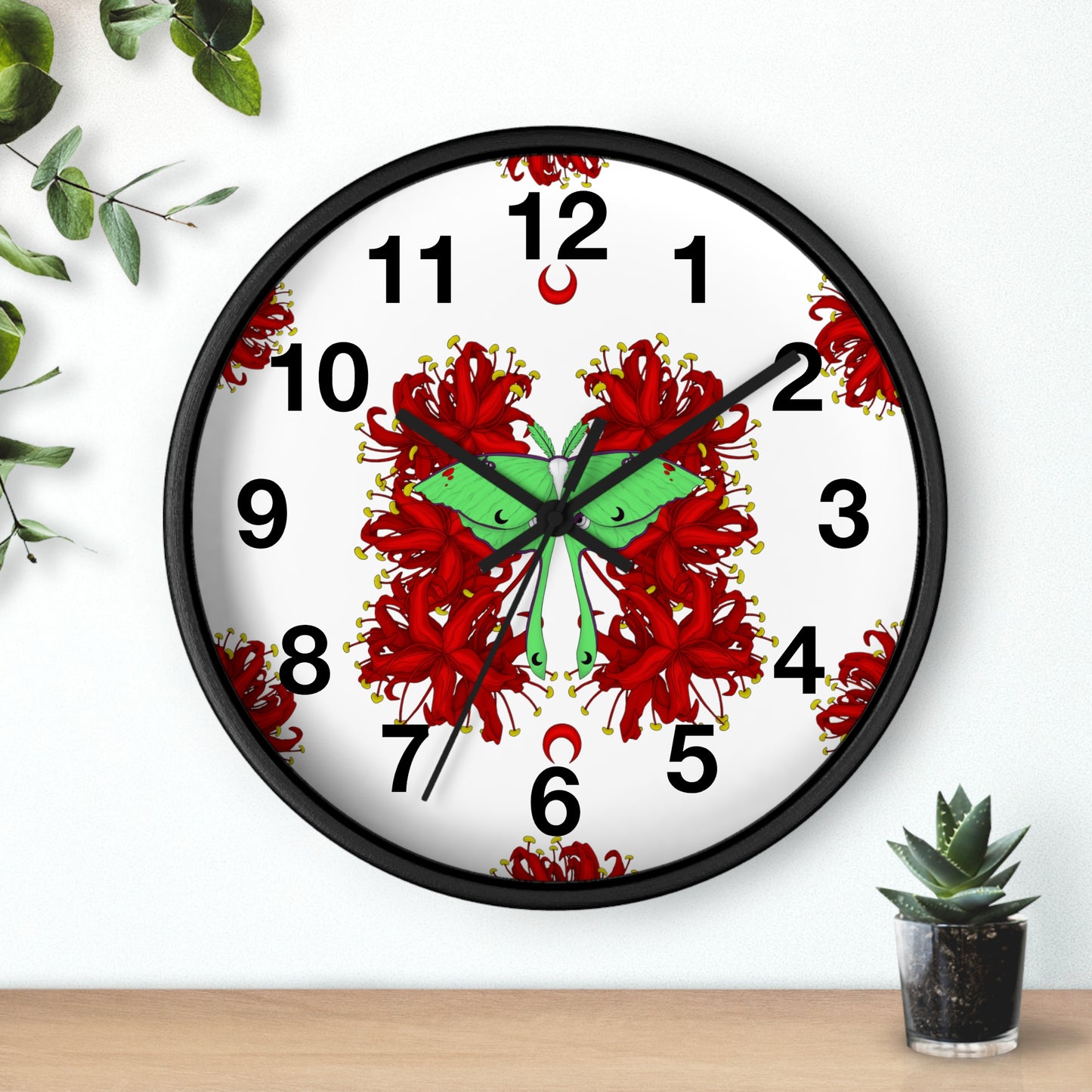 Lunar Moth Wall Clock