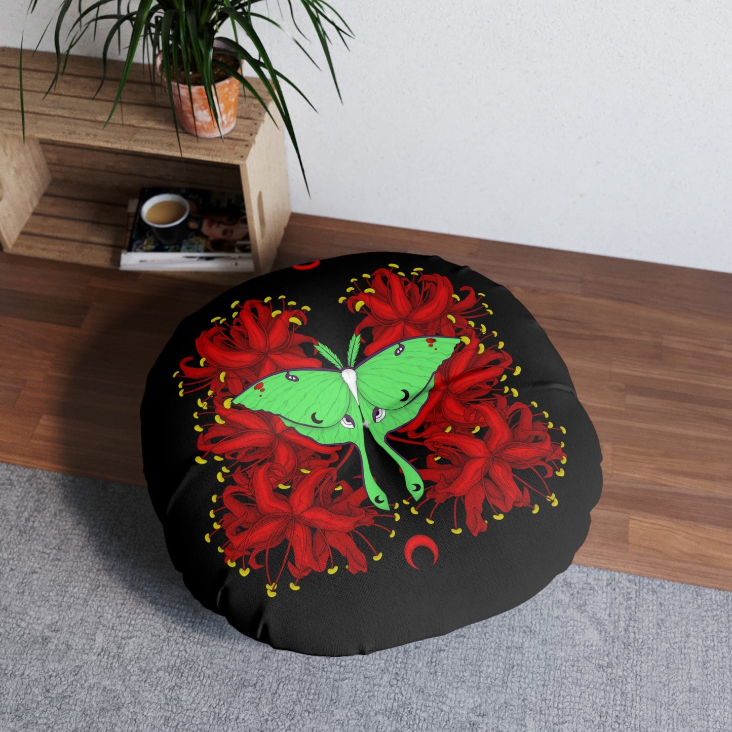 Lunar Moth Tufted Pillow