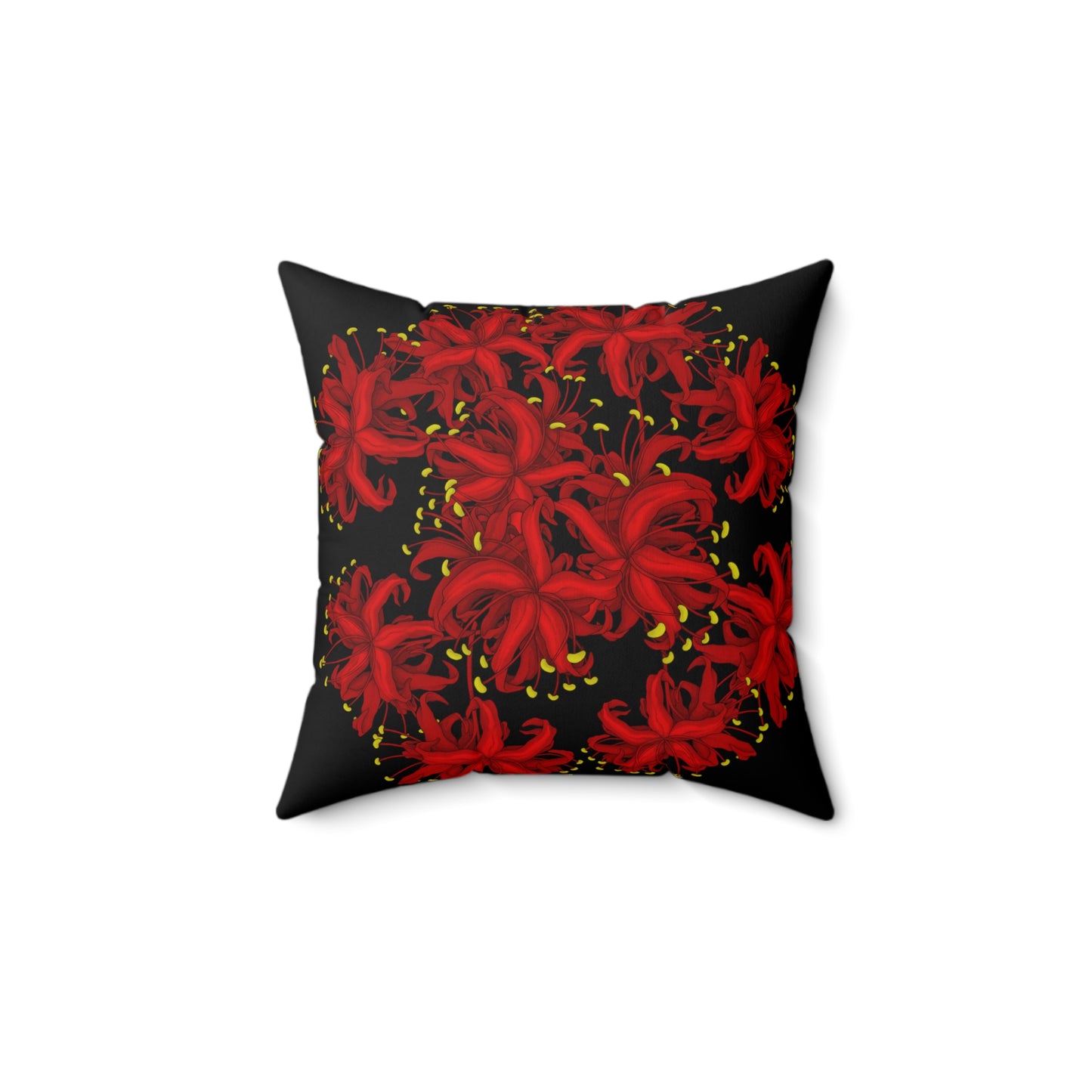 Spider Lily Square Pillow