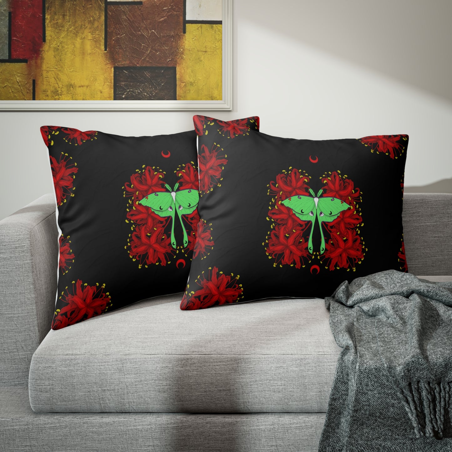 Lunar Moth Pillow Sham - 1 piece