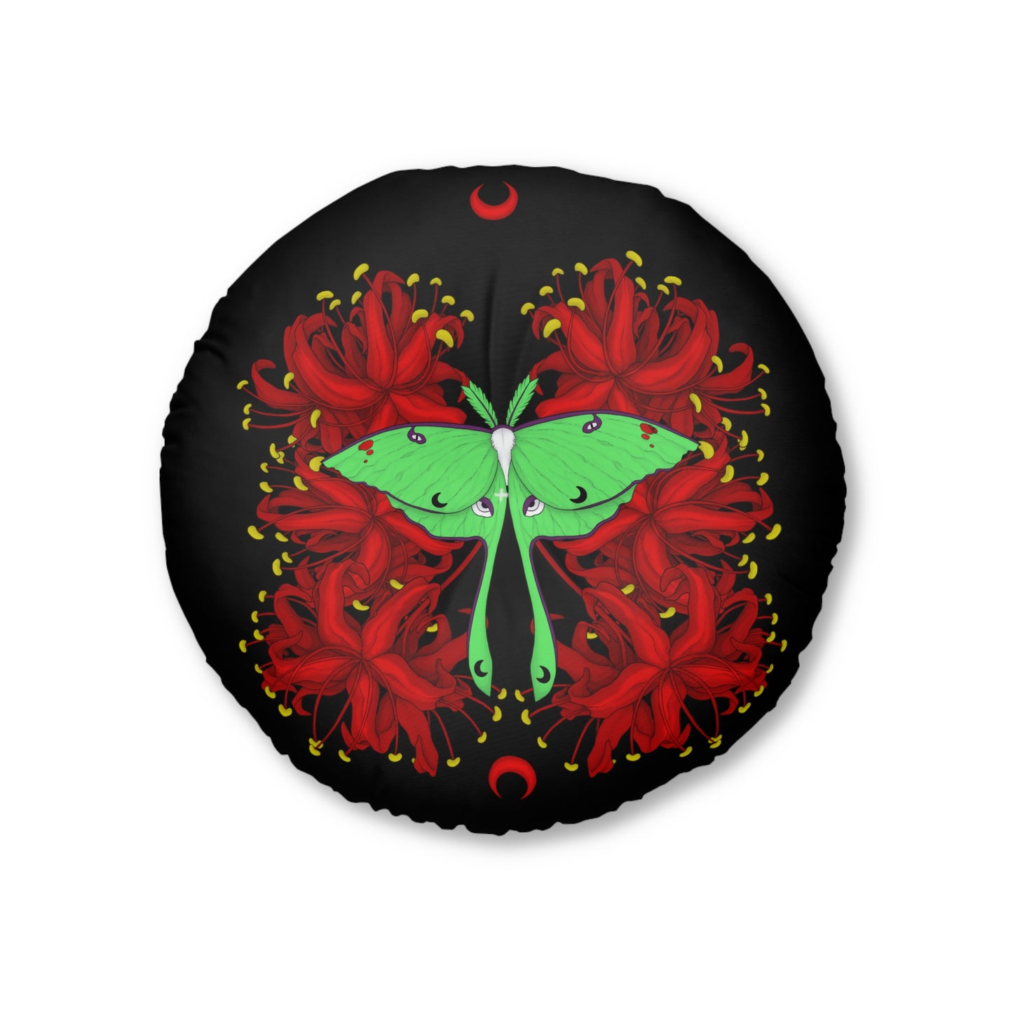 Lunar Moth Tufted Pillow