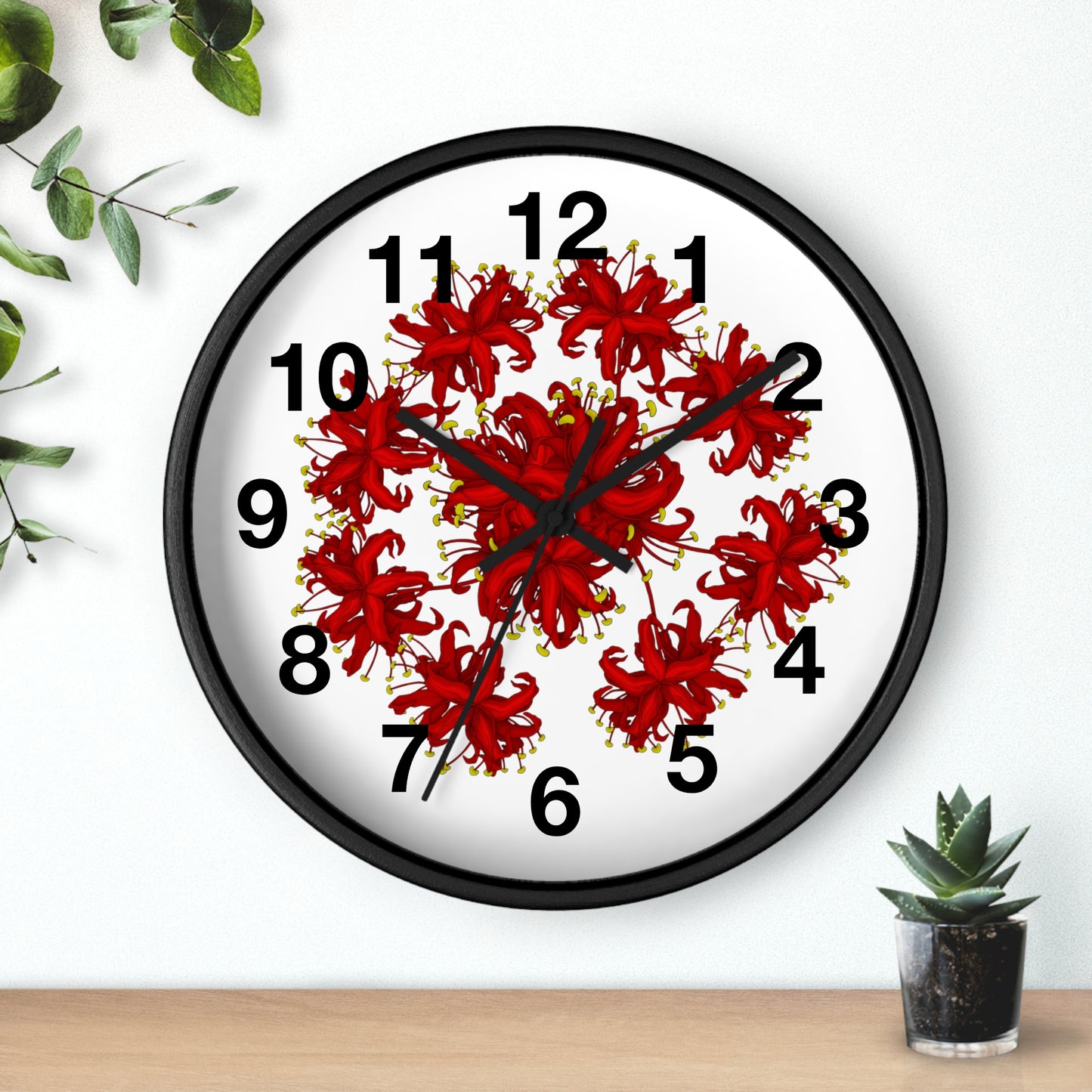 Spider Lily Wall Clock