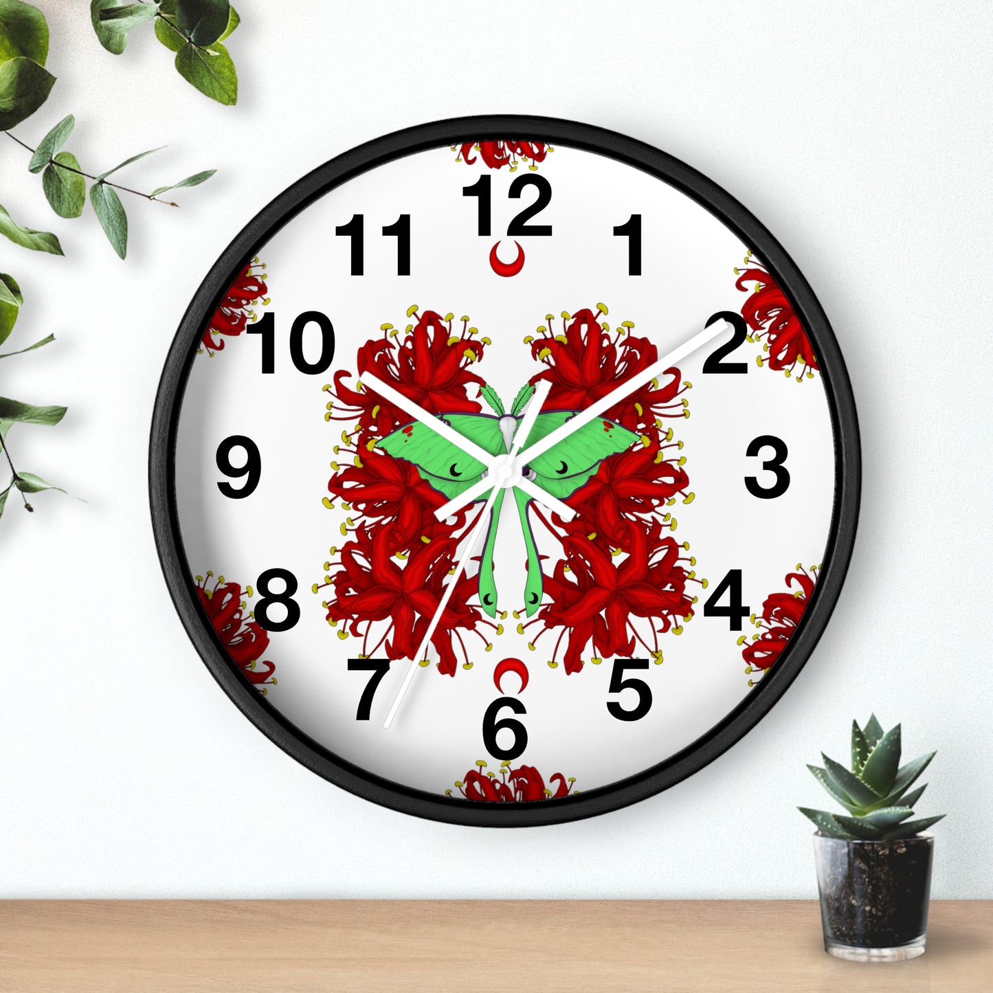 Lunar Moth Wall Clock