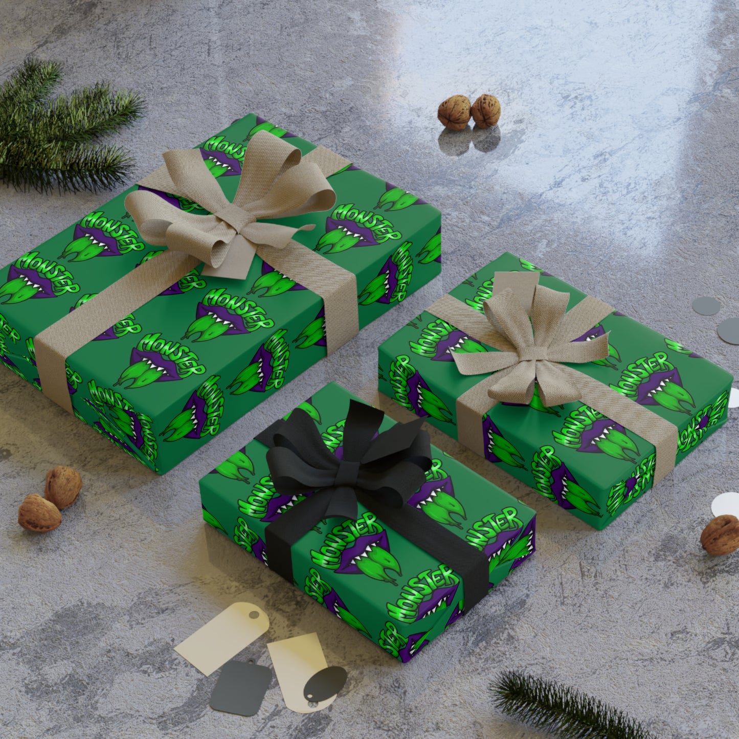 Monster Gift Wrap - 1 Roll
