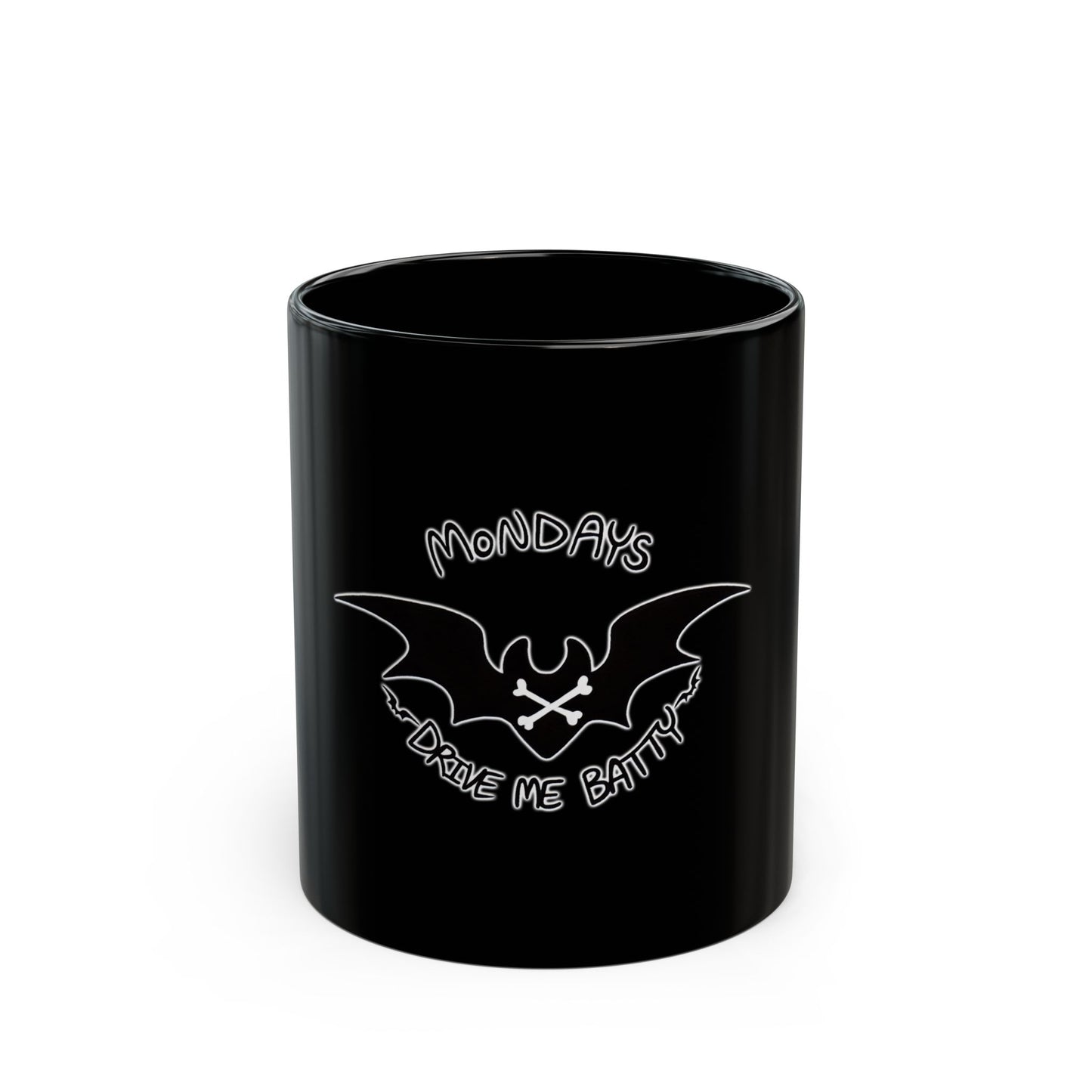 Mondays Drive Me Batty Black 11oz Mug