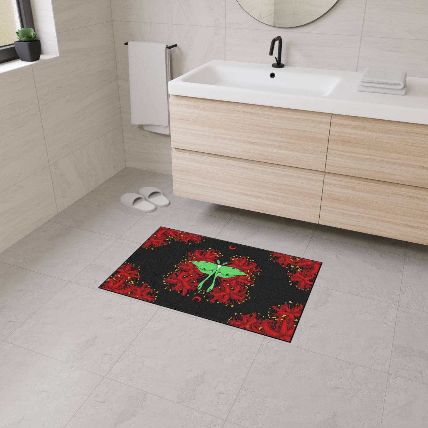 Lunar Moth Floor Mat