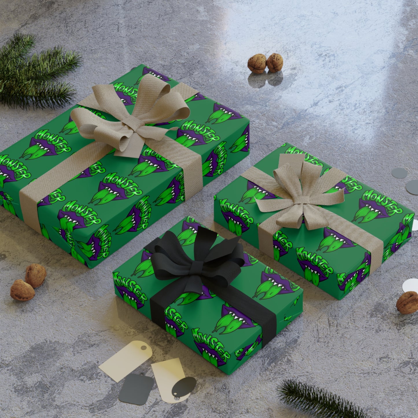 Monster Gift Wrap - 1 Roll