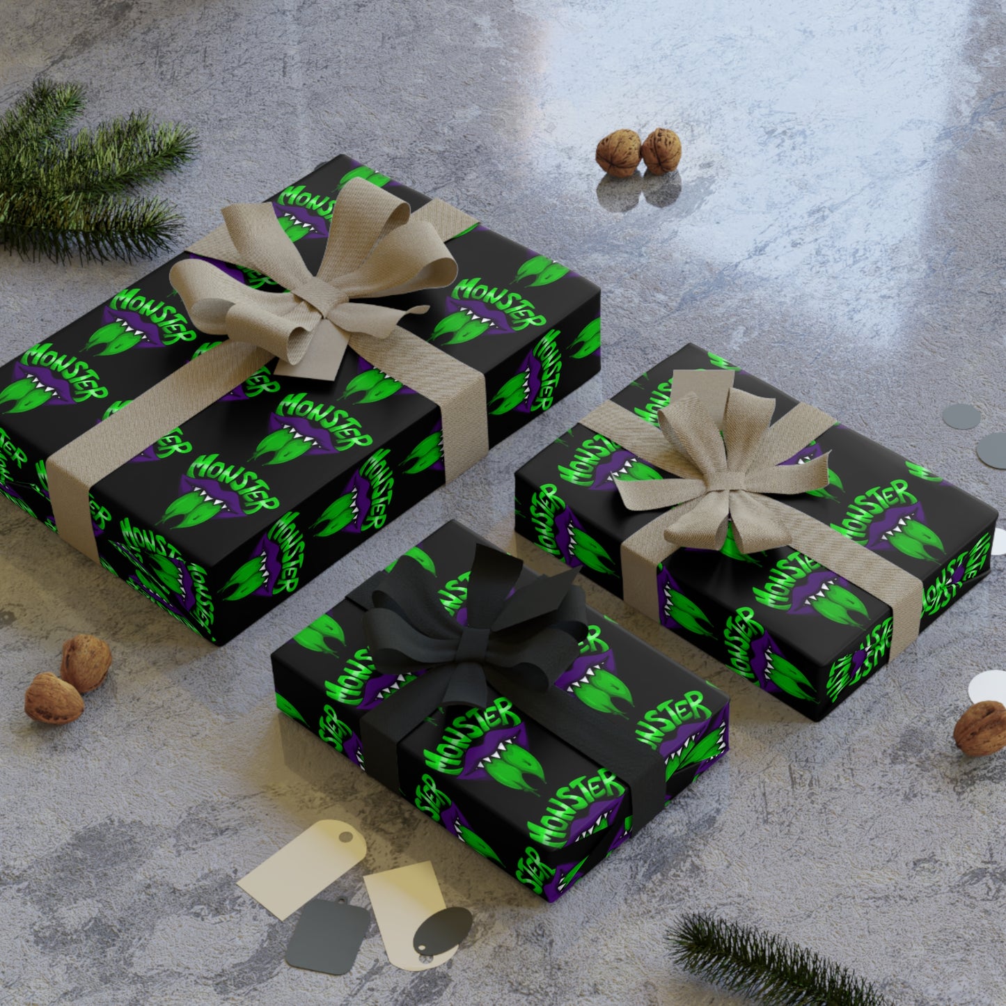 Monster Gift Wrap V 2 - 1 Roll