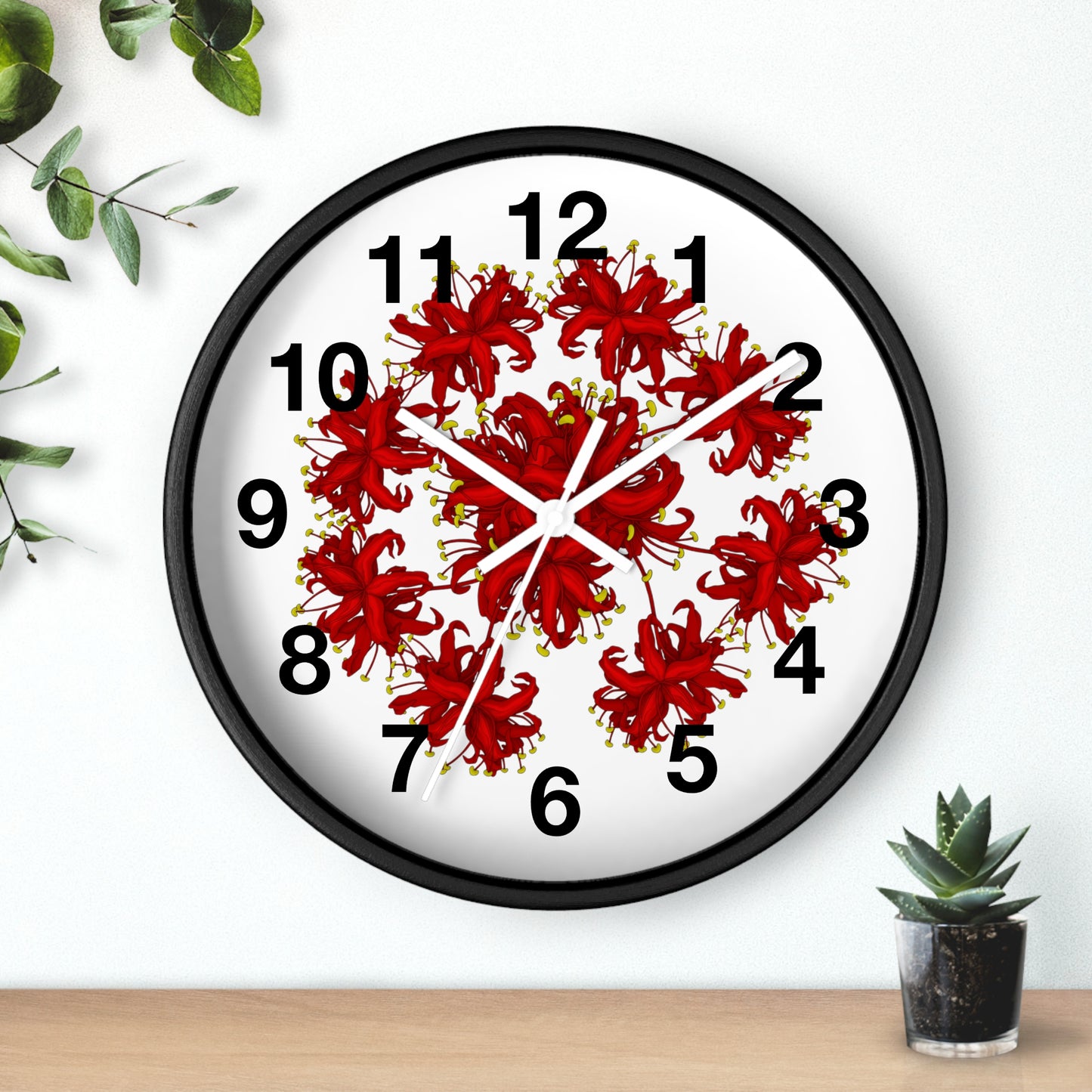 Spider Lily Wall Clock