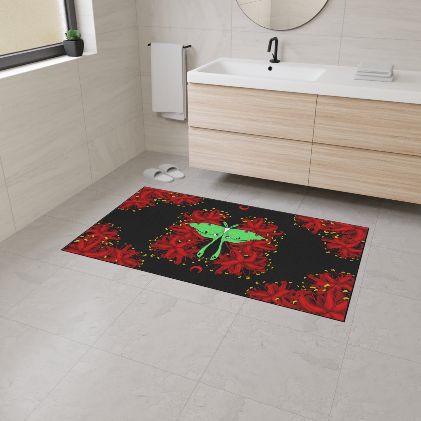 Lunar Moth Floor Mat