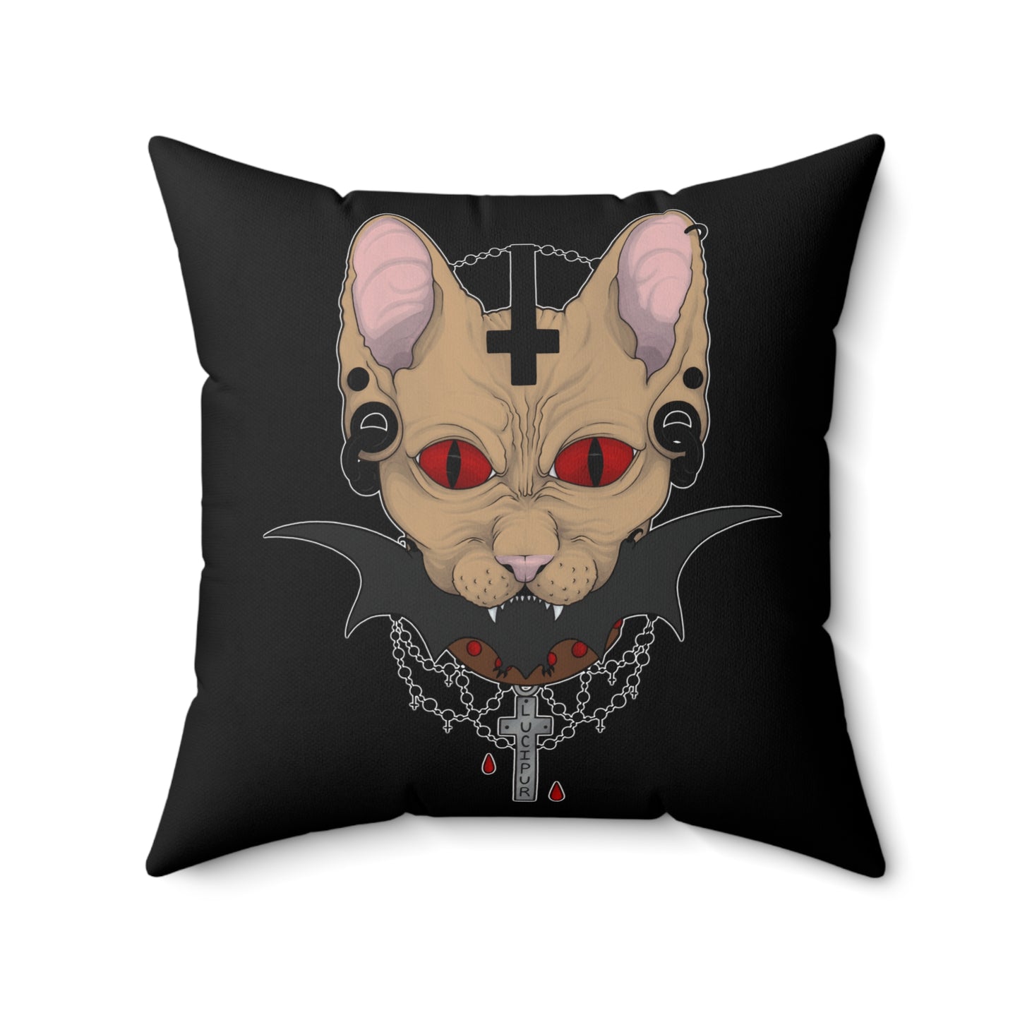 Lucipurr Square Pillow