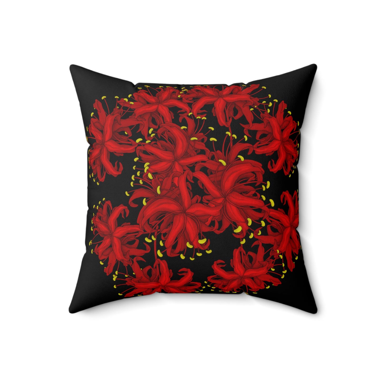 Spider Lily Square Pillow