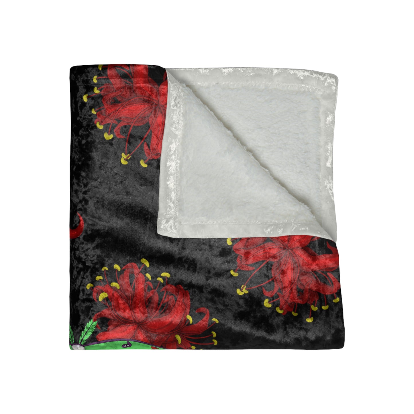 Lunar Moth Crushed Velvet Blanket