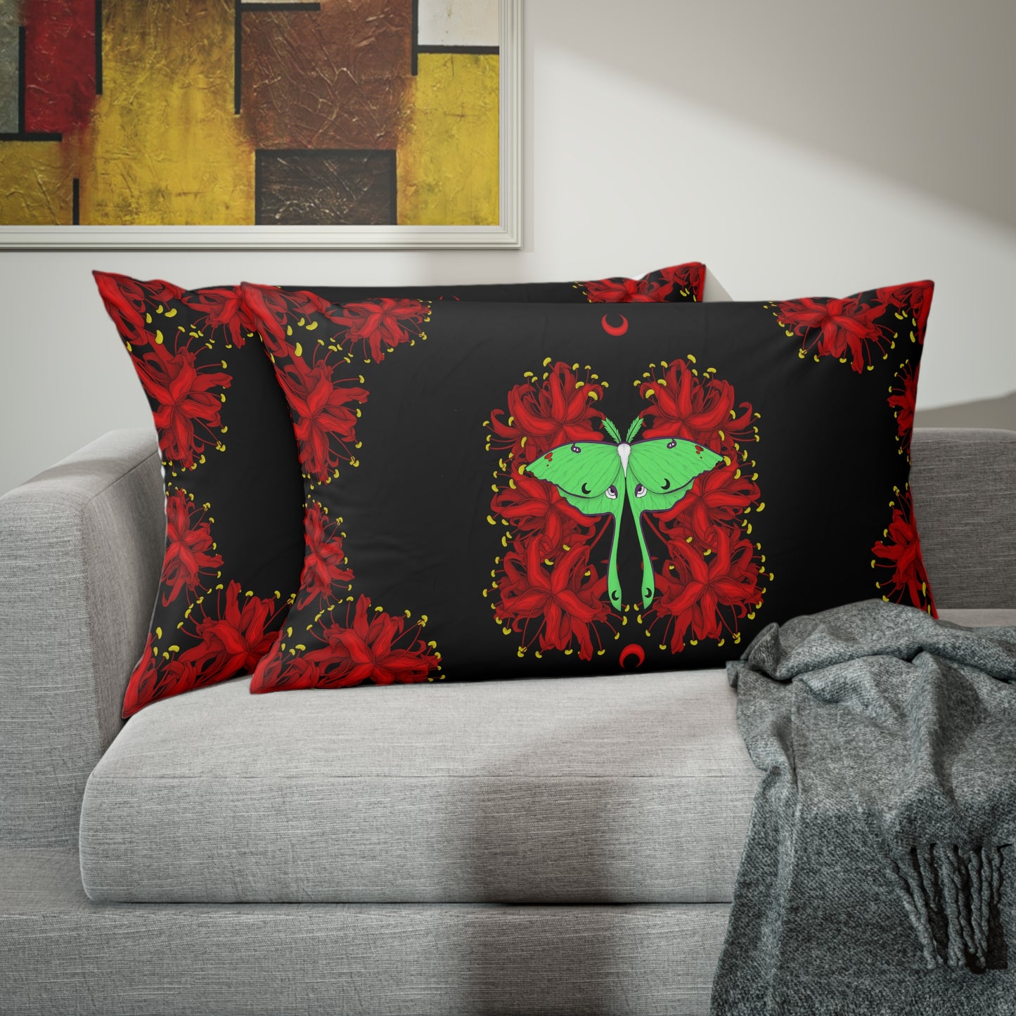 Lunar Moth Pillow Sham - 1 piece