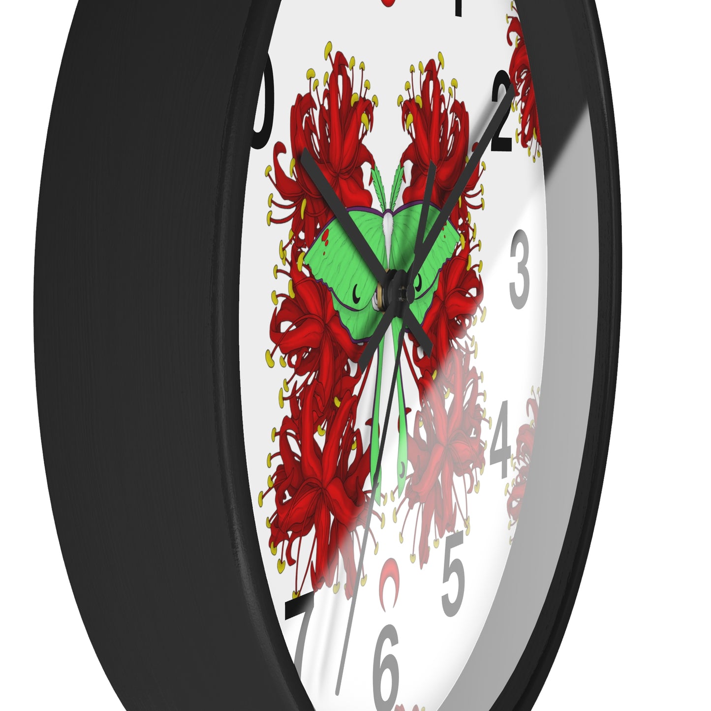 Lunar Moth Wall Clock