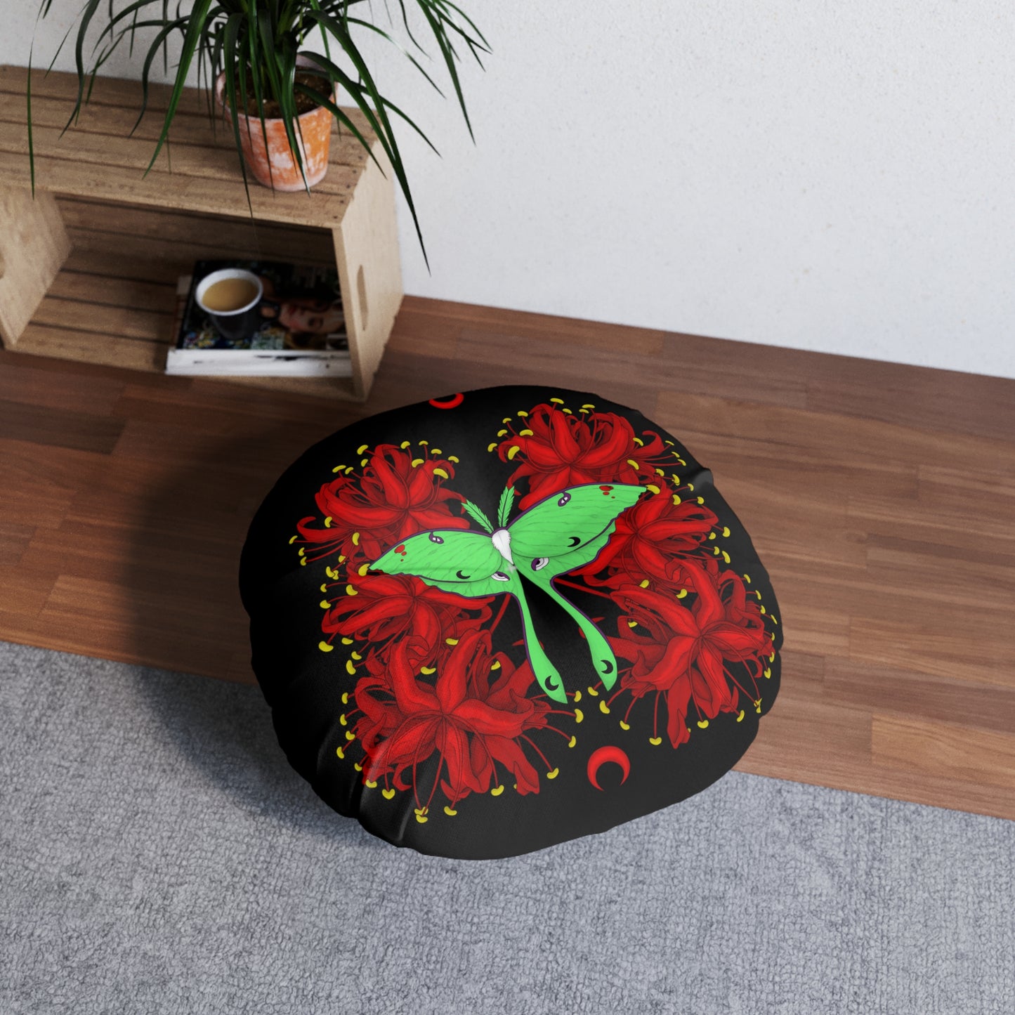 Lunar Moth Tufted Pillow