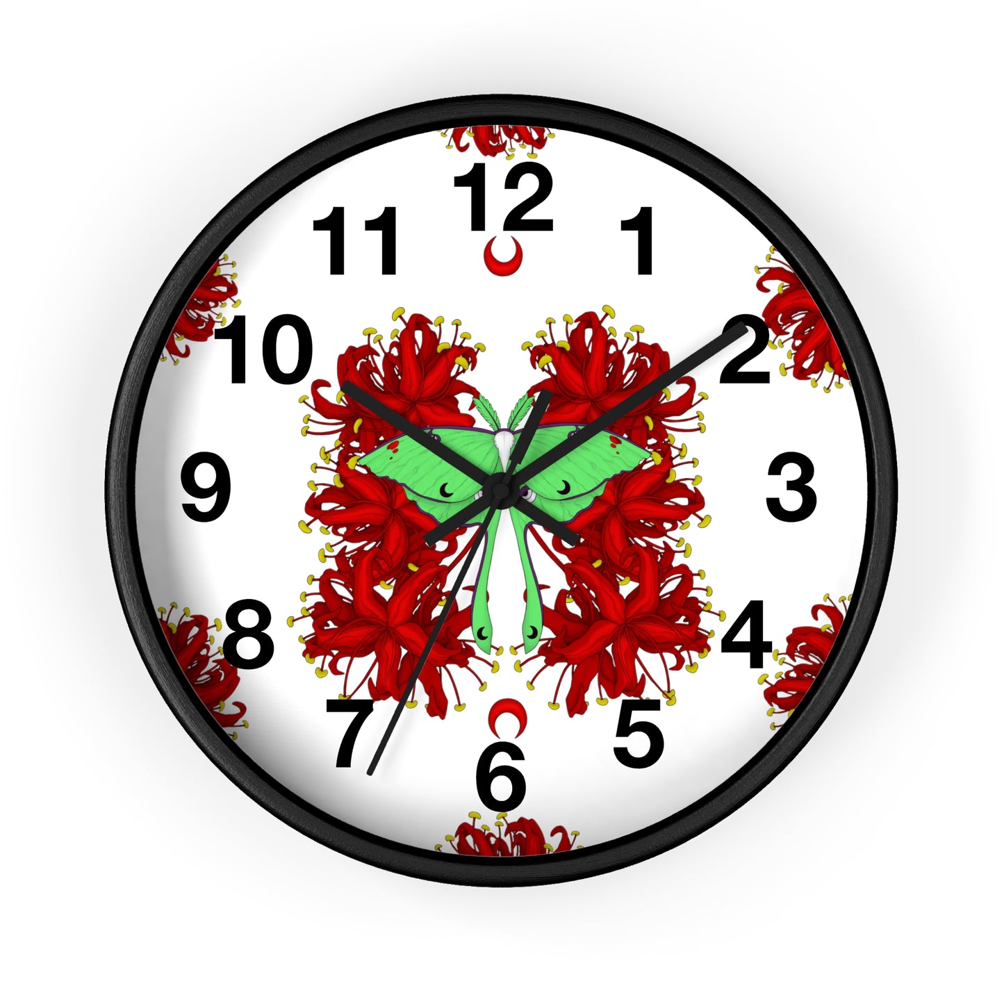 Lunar Moth Wall Clock